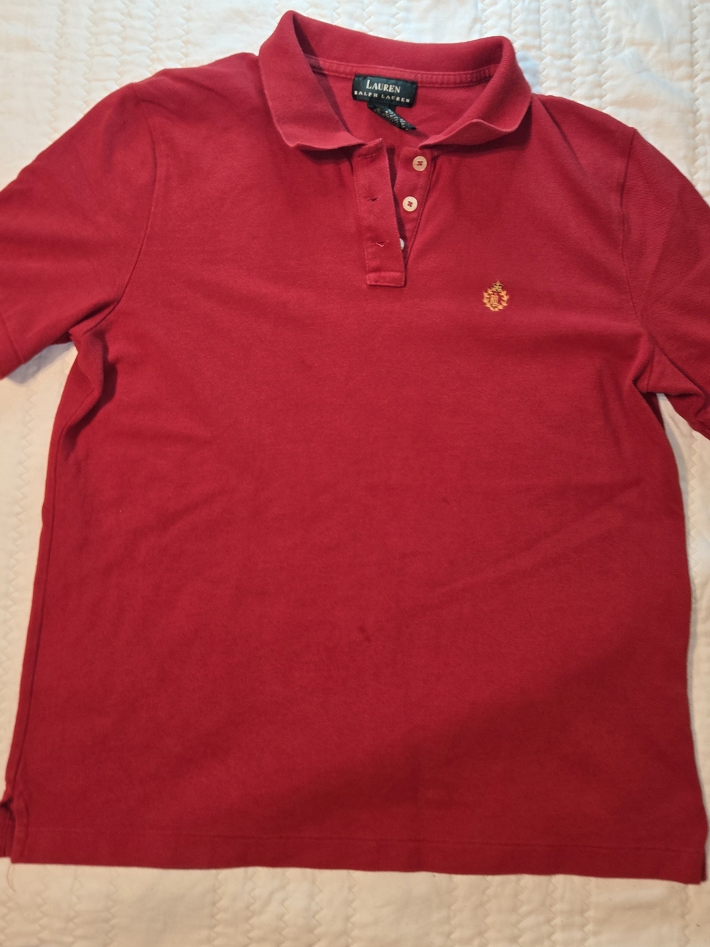 Lauren Ralph Lauren Men's Scarlet Polo with Embroidered Crest
